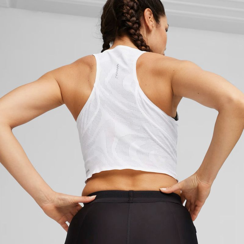 Топ для бігу чоловічий PUMA Run Ultraspun Singlet puma white/aop 4