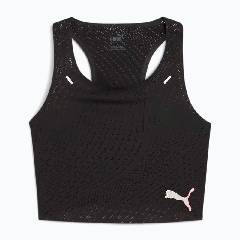 Топ для бігу жіночий PUMA Run Ultraspun Crop puma black/ fireglow