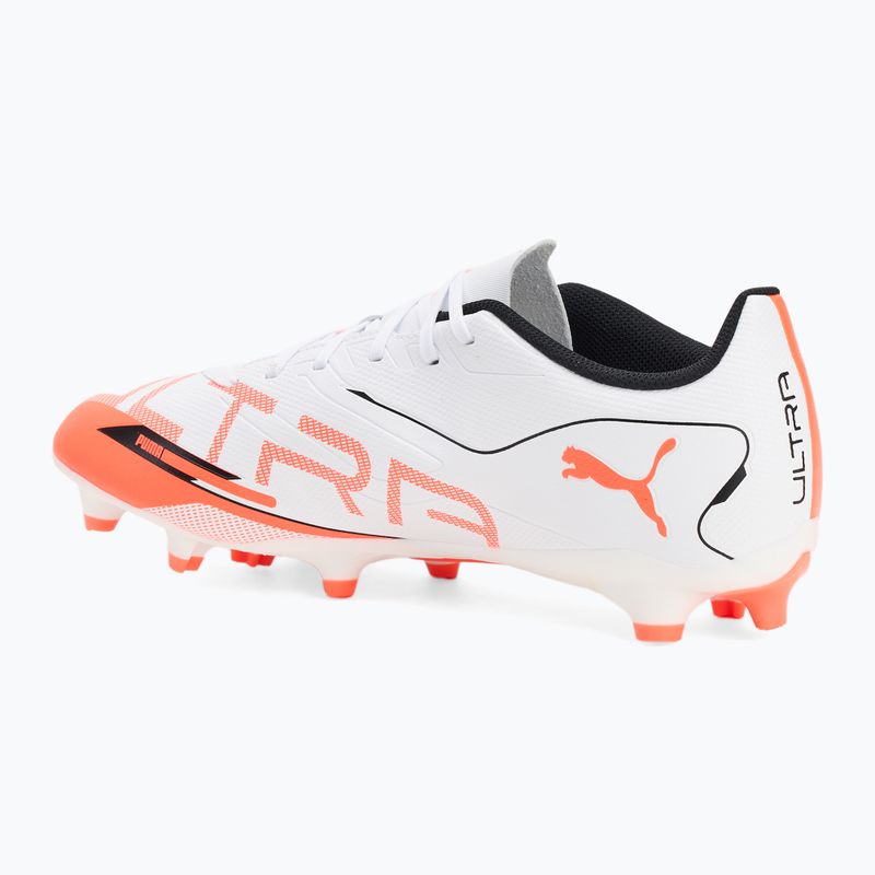 Кросівки футбольні PUMA Ultra 5 Play FG/AG puma white/puma black/glowing red 3