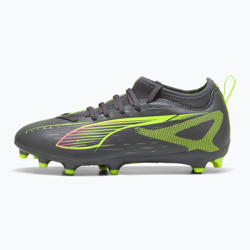 Кросівки футбольні дитячі PUMA Ultra 5 Match FG/AG Jr matte aged silver/yellow alert/puma aged silver