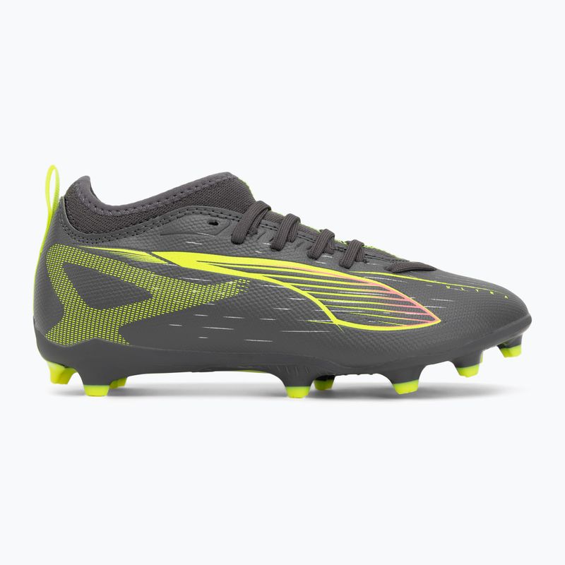 Кросівки футбольні дитячі PUMA Ultra 5 Match FG/AG Jr matte aged silver/yellow alert/puma aged silver 2