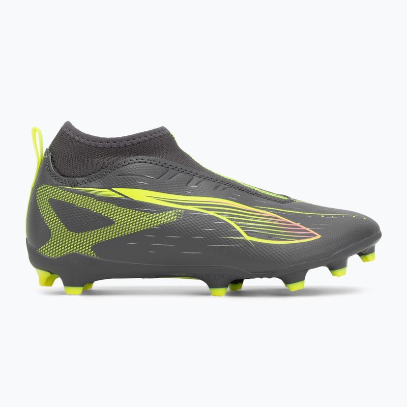 Кросівки футбольні дитячі PUMA Ultra 5 Match+ LL FG/AG Jr matte aged silver/yellow alert/puma aged silver 2