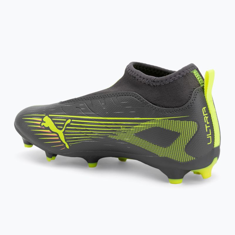 Кросівки футбольні дитячі PUMA Ultra 5 Match+ LL FG/AG Jr matte aged silver/yellow alert/puma aged silver 3