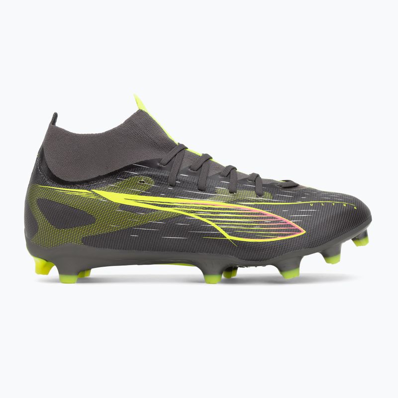 Кросівки футбольні чоловічі PUMA Ultra 5 Match+ FG/AG matte aged silver/yellow alert/puma aged silver 2