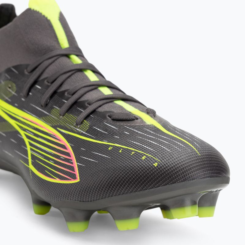 Кросівки футбольні чоловічі PUMA Ultra 5 Match+ FG/AG matte aged silver/yellow alert/puma aged silver 7