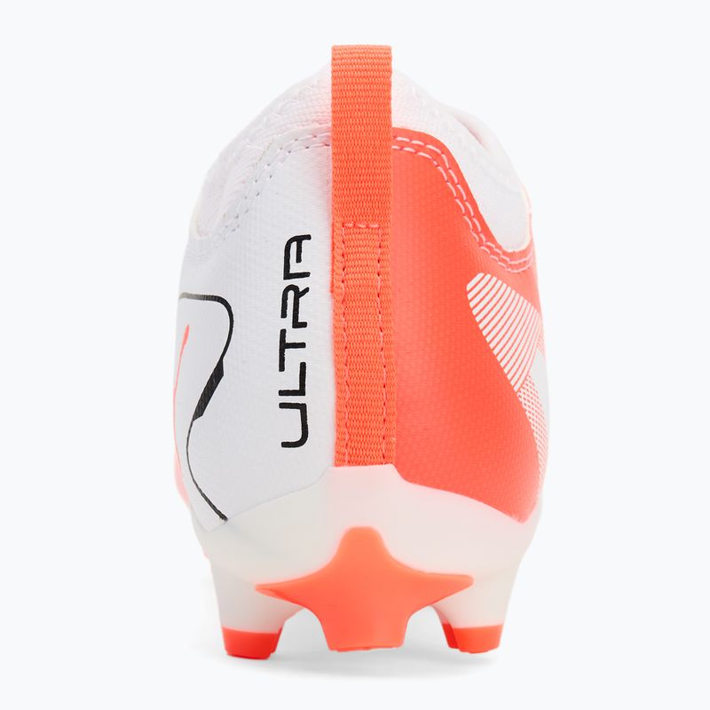 Кросівки футбольні дитячі PUMA Ultra 5 Match FG/AG Jr puma white/puma black/glowing red 6
