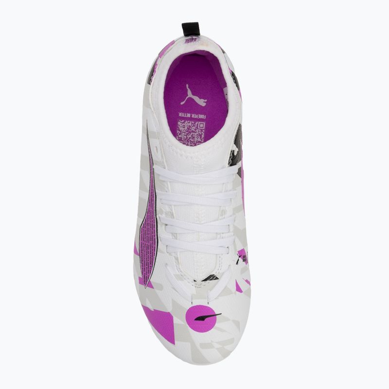 Кросівки футбольні дитячі PUMA Ultra 5 Match Forever FG/AG Jr puma white/pure magenta/feather gray/puma black 5