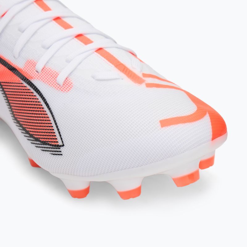 Кросівки футбольні чоловічі PUMA Ultra 5 Match FG/AG puma white/puma black/glowing red 7