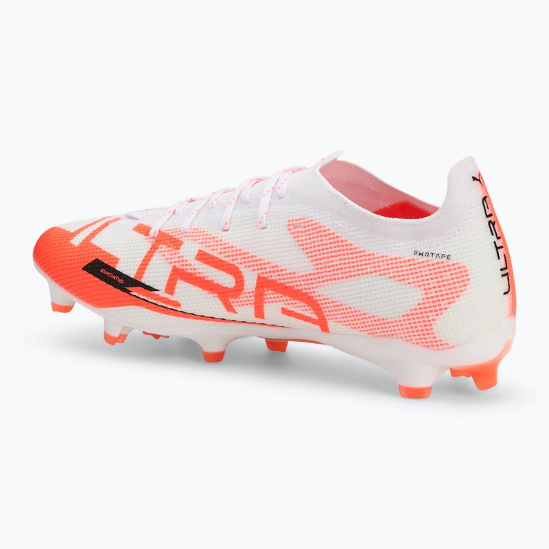 Кросівки футбольні чоловічі PUMA Ultra 5 Pro FG/AG puma white/puma black/glowing red 3
