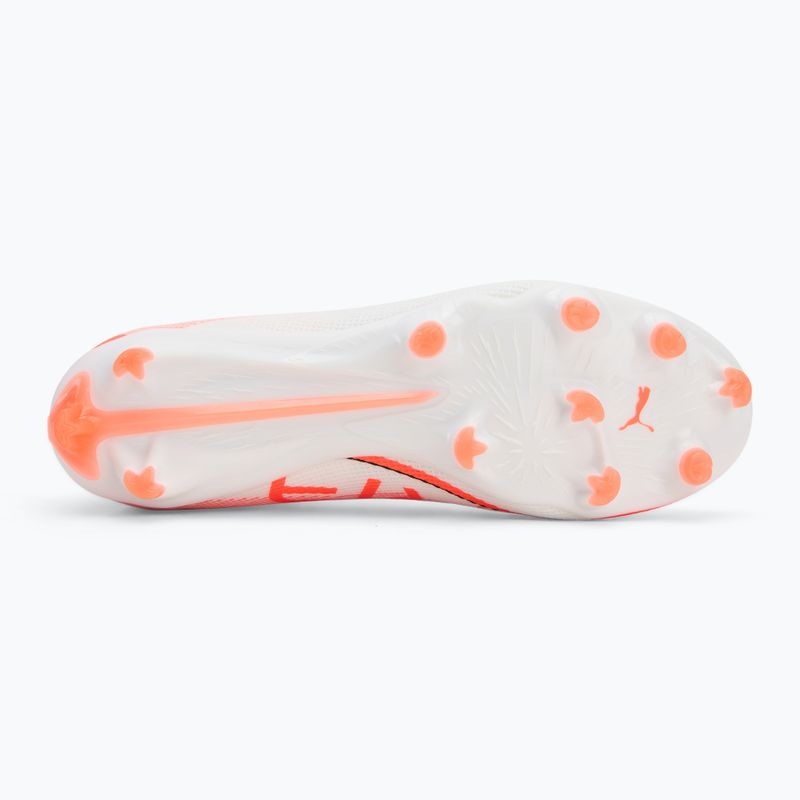 Кросівки футбольні чоловічі PUMA Ultra 5 Pro FG/AG puma white/puma black/glowing red 4
