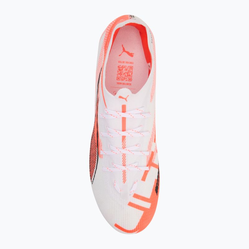 Кросівки футбольні чоловічі PUMA Ultra 5 Pro FG/AG puma white/puma black/glowing red 5
