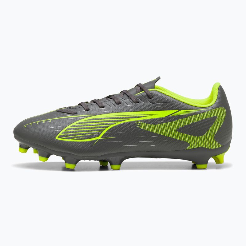 Кросівки футбольні PUMA Ultra 5 Play FG/AG matte aged silver/yellow alert/puma aged silver