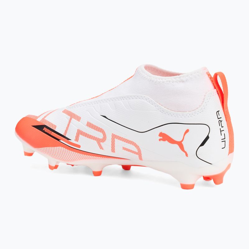 Кросівки футбольні дитячі PUMA Ultra 5 Match+ LL FG/AG Jr puma white/puma black/glowing red 3