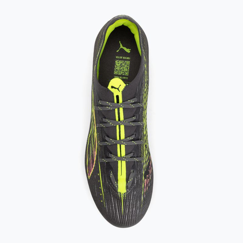 Кросівки футбольні чоловічі PUMA Ultra 5 Pro FG/AG matte aged silver/yellow alert/sun struck 5