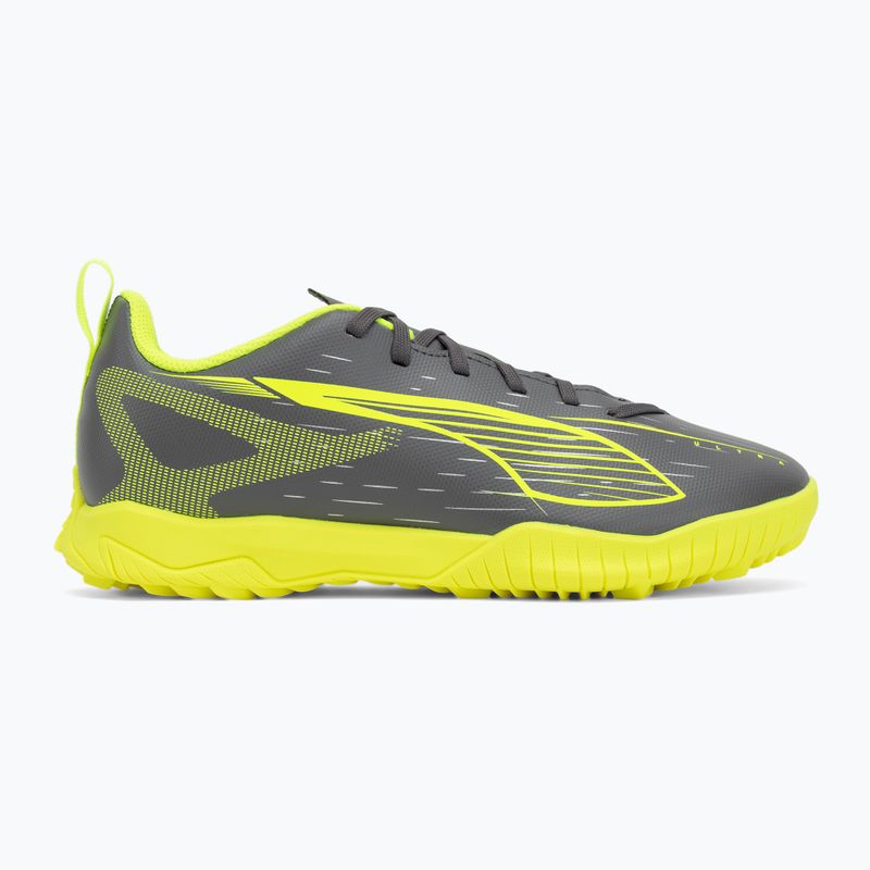 Кросівки футбольні дитячі PUMA Ultra 5 Play TT Jr matte aged silver/yellow alert/puma aged silver 2