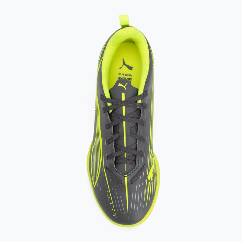 Кросівки футбольні дитячі PUMA Ultra 5 Play TT Jr matte aged silver/yellow alert/puma aged silver 5