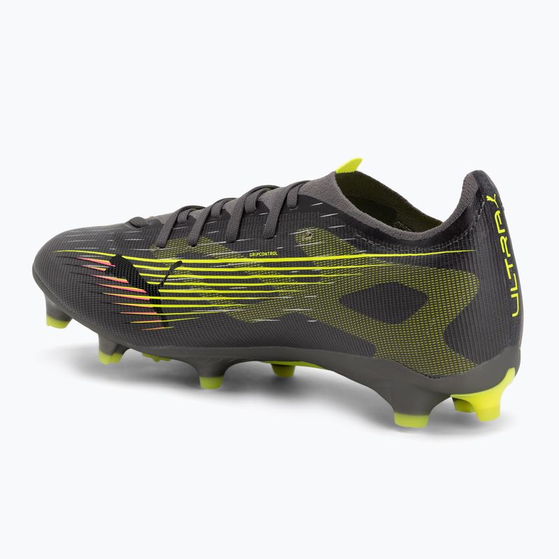 Кросівки футбольні чоловічі PUMA Ultra 5 Match FG/AG matte aged silver/yellow alert/puma aged silver 3