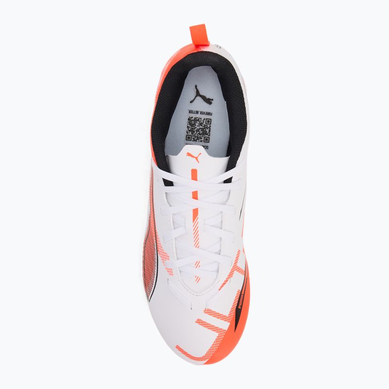 Кросівки футбольні дитячі PUMA Ultra 5 Play FG/AG Jr puma white/puma black/glowing red 5