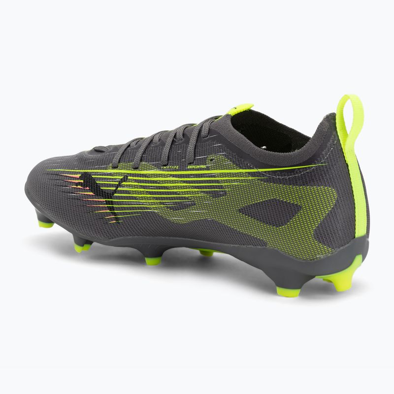 Кросівки футбольні дитячі PUMA Ultra 5 Pro FG/AG Jr matte aged silver/yellow alert/sun struck 3
