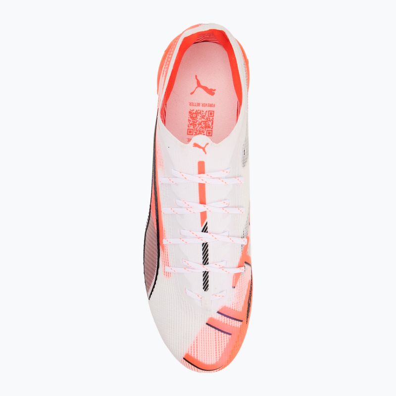 Кросівки футбольні чоловічі PUMA Ultra 5 Ultimate FG puma white/puma black/glowing red 5