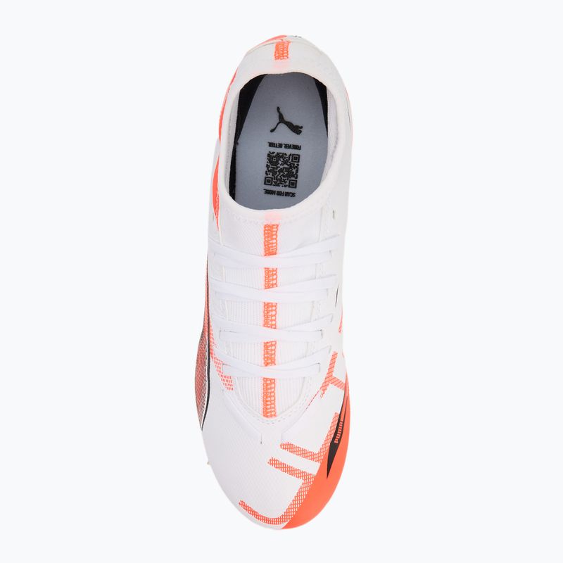 Кросівки футбольні чоловічі PUMA Ultra 5 Play+ FG/AG puma white/puma black/glowing red 5