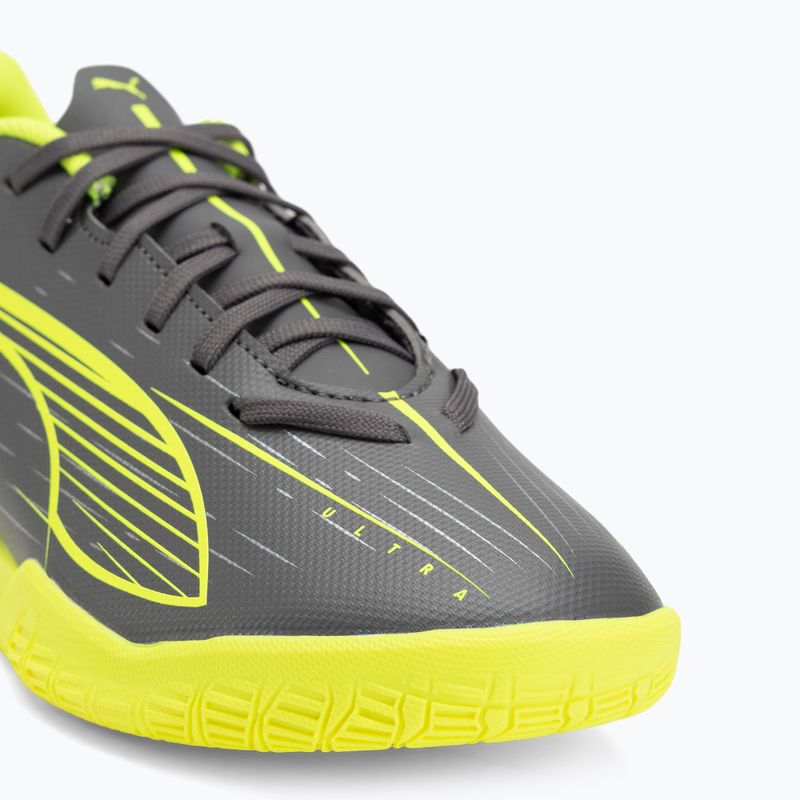 Кросівки футбольні дитячі PUMA Ultra 5 Play IT Jr matte aged silver/yellow alert/puma aged silver 7