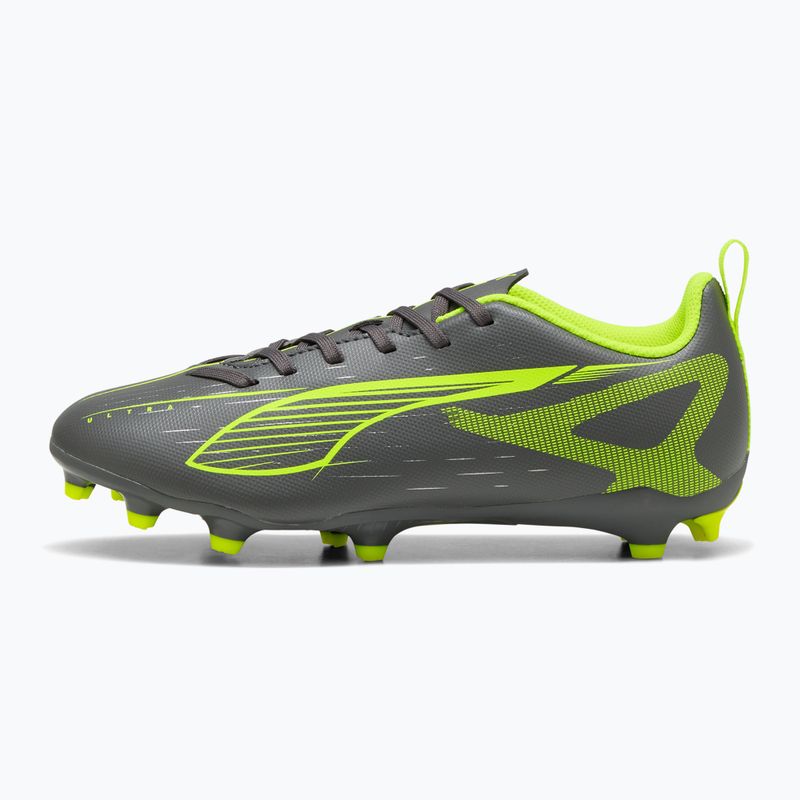 Кросівки футбольні дитячі PUMA Ultra 5 Play FG/AG Jr matte aged silver/yellow alert/puma aged silver