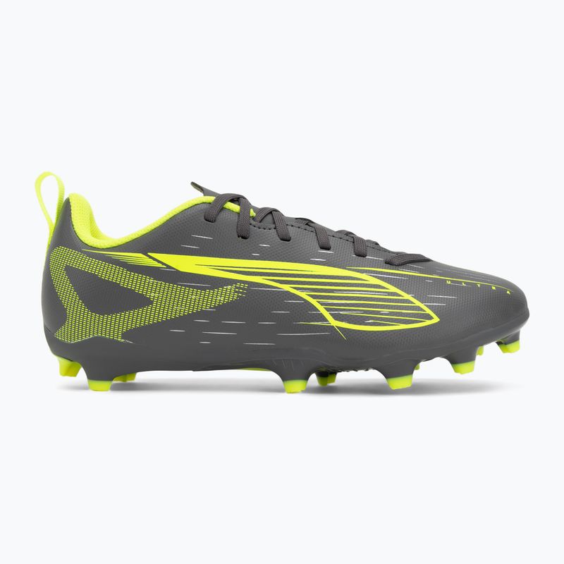 Кросівки футбольні дитячі PUMA Ultra 5 Play FG/AG Jr matte aged silver/yellow alert/puma aged silver 2