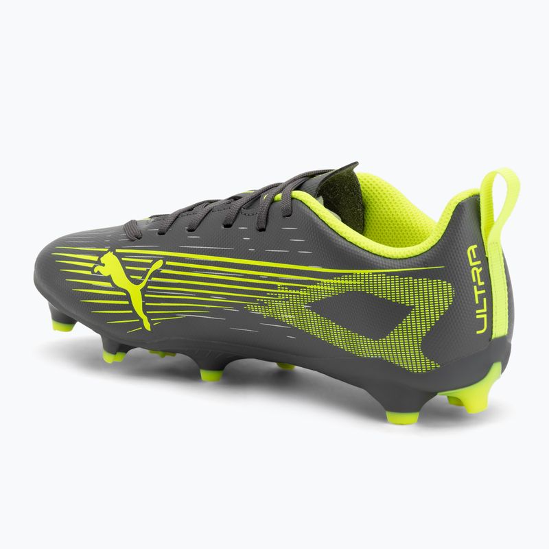 Кросівки футбольні дитячі PUMA Ultra 5 Play FG/AG Jr matte aged silver/yellow alert/puma aged silver 3