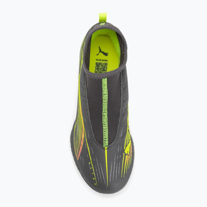 Дитячі футбольні бутси PUMA Ultra 5 Match+ LL TT+ Mid Jr матові зістарені сріблясті/жовті алерт/пума зістарені сріблясті 5