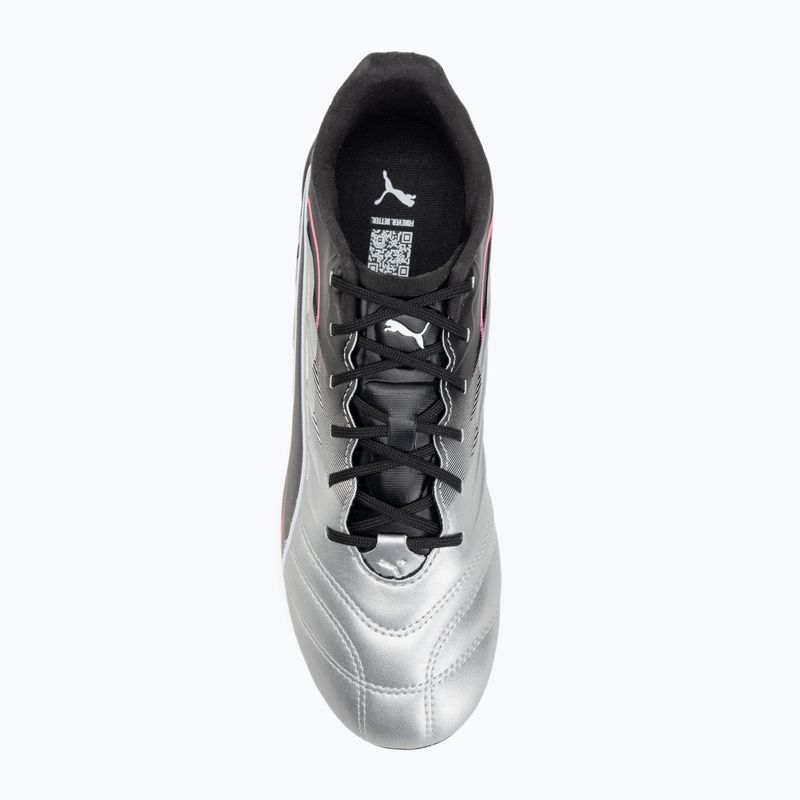 Кросівки футбольні чоловічі PUMA King Pro FG/AG puma silver/puma black/sun struck/puma white 5
