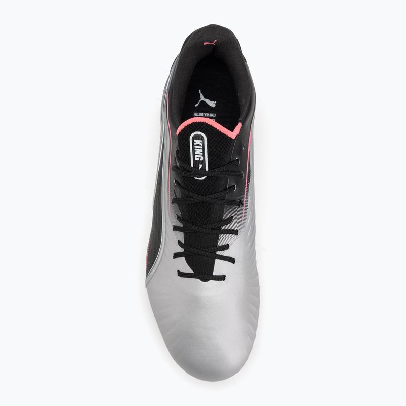 Кросівки футбольні чоловічі PUMA King Ultimate MxSG puma silver/puma black/sun struck/puma white 5