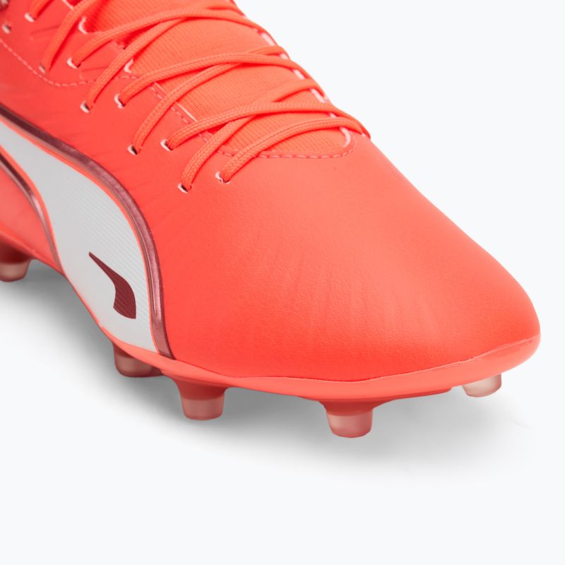 Кросівки футбольні чоловічі PUMA King Match FG/AG glowing red/puma white/red fire 7