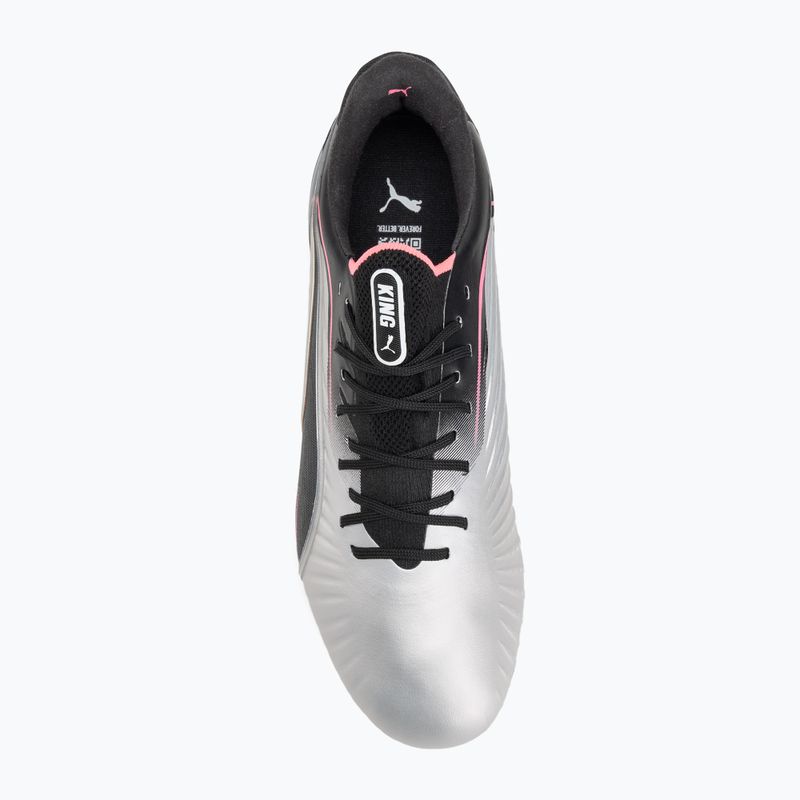 Кросівки футбольні чоловічі PUMA King Ultimate FG/AG puma silver/puma black/sun struck/puma white 5