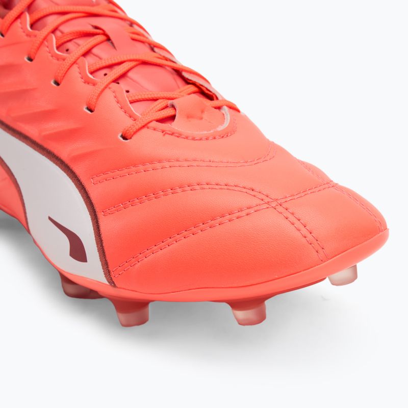 Кросівки футбольні чоловічі PUMA King Pro FG/AG glowing red/puma white/red fire 7