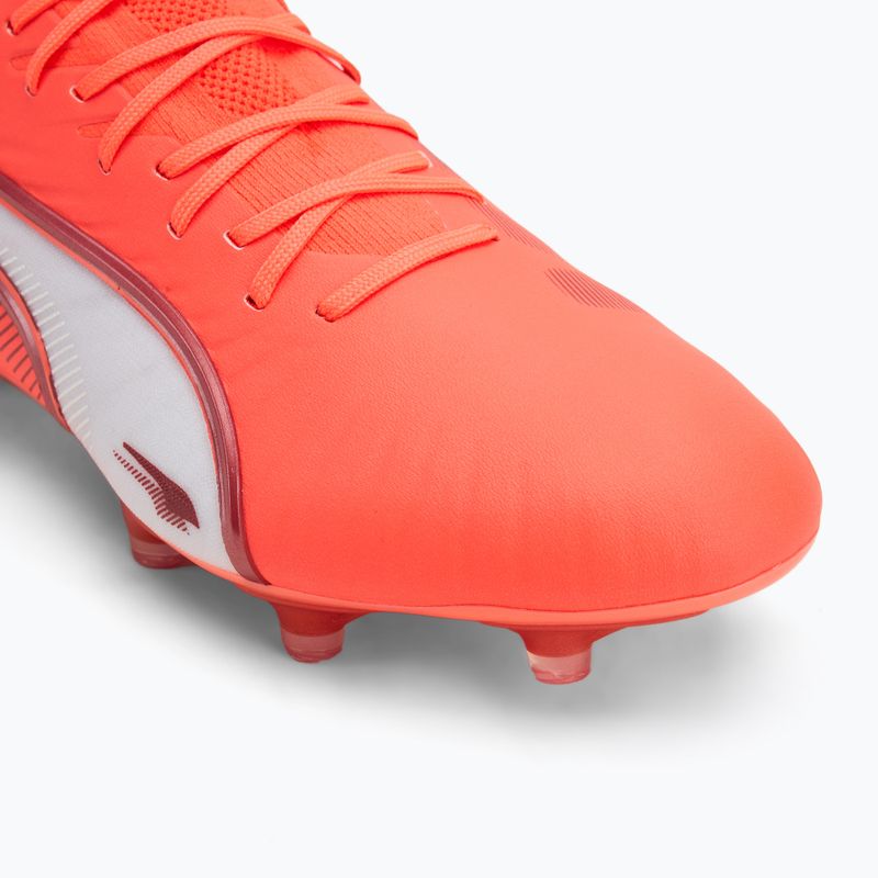 Кросівки футбольні чоловічі PUMA King Ultimate FG/AG glowing red/puma white/red fire 7