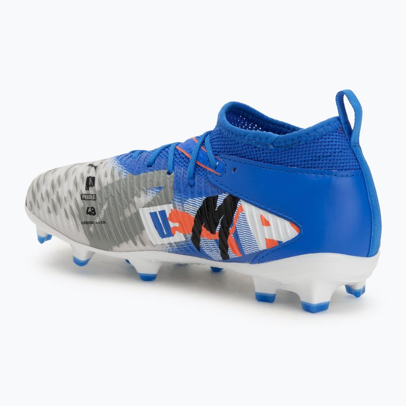 Дитячі футбольні бутси PUMA Future 8 Match Forever FG/AG Jr білий / ультрасиній / сірий / пума чорний / сяючий червоний 3