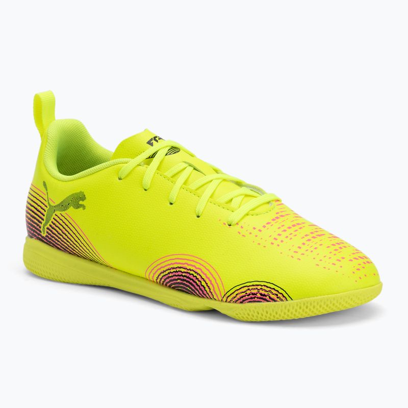 Дитячі футбольні бутси PUMA Future 8 Play It жовті alert / пума чорні / сонце влучило в дитячі футбольні бутси