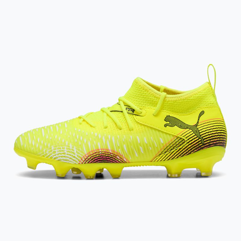 Кросівки футбольні дитячі PUMA Future 8 Match FG/AG Jr yellow alert/puma black/sun struck 2