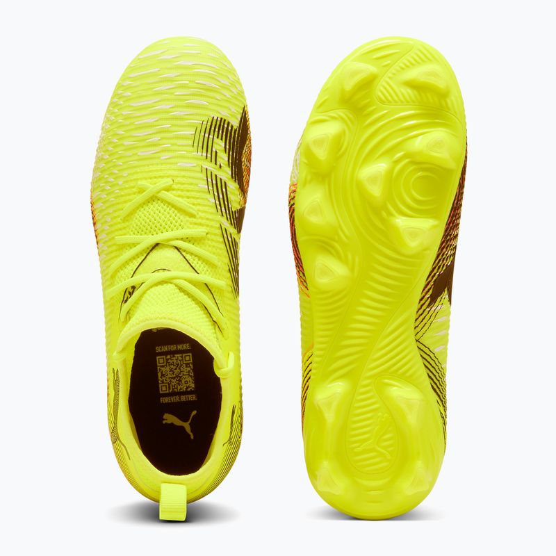 Кросівки футбольні дитячі PUMA Future 8 Match FG/AG Jr yellow alert/puma black/sun struck 3