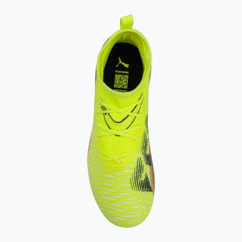 Кросівки футбольні дитячі PUMA Future 8 Match FG/AG Jr yellow alert/puma black/sun struck 5