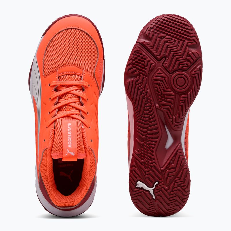 Кросівки гандбольні дитячі PUMA Accelerate Jr glowing red/white/dark crimson/black 10
