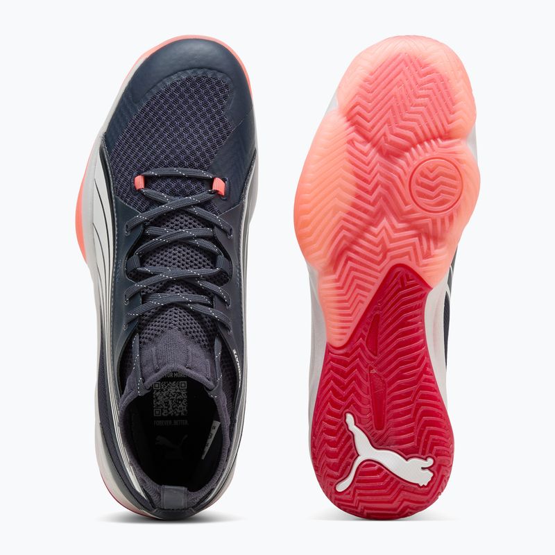 Кросівки гандбольні чоловічі PUMA Eliminate Nitro SQD parisian night / puma white / glowing red 8