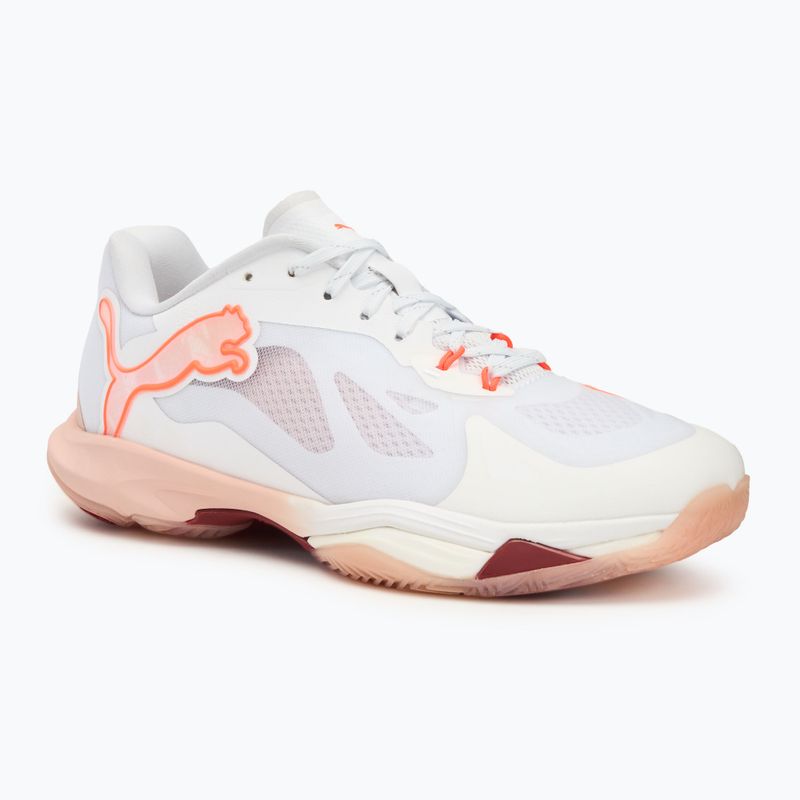 Кросівки гандбольні жіночі PUMA Vantage Nitro W+ puma white/ glowing red/ rose wuartz/ dark crimson