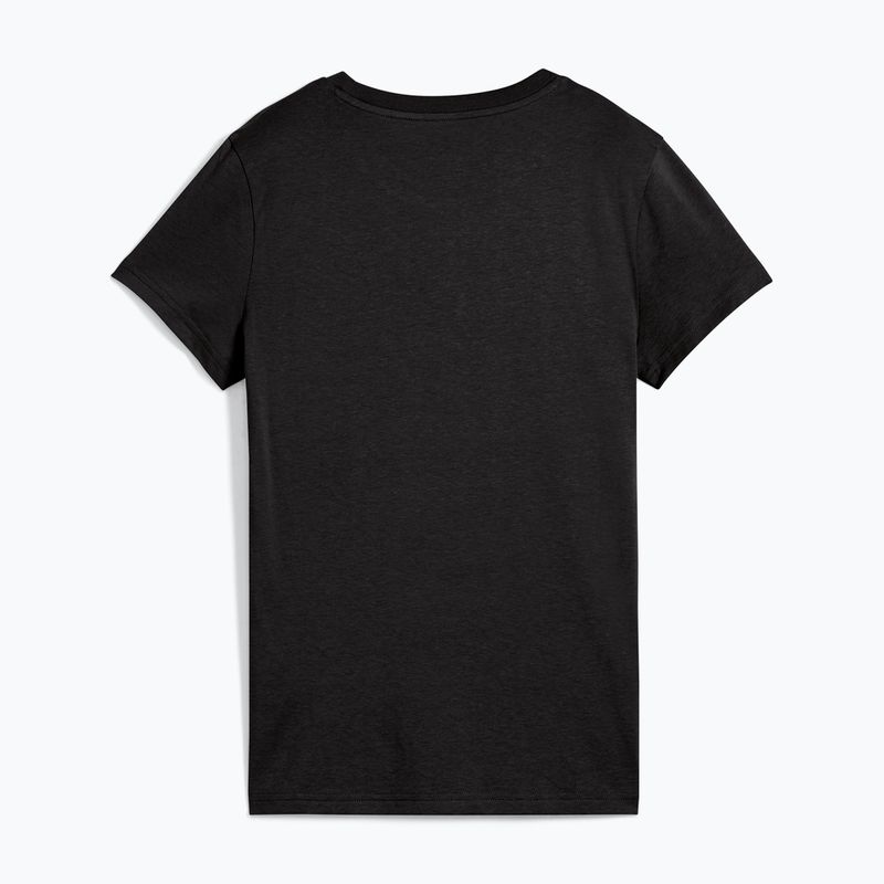 Футболка жіноча PUMA ESS Metallic No. 1 Logo Tee puma black/metallic gold 2