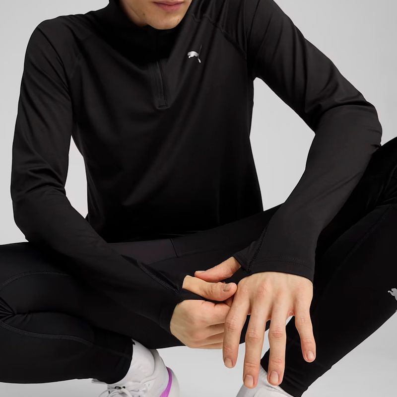 Кофта для бігу чоловіча PUMA Run Velocity Cloudspun 1/4 Zip puma black 6