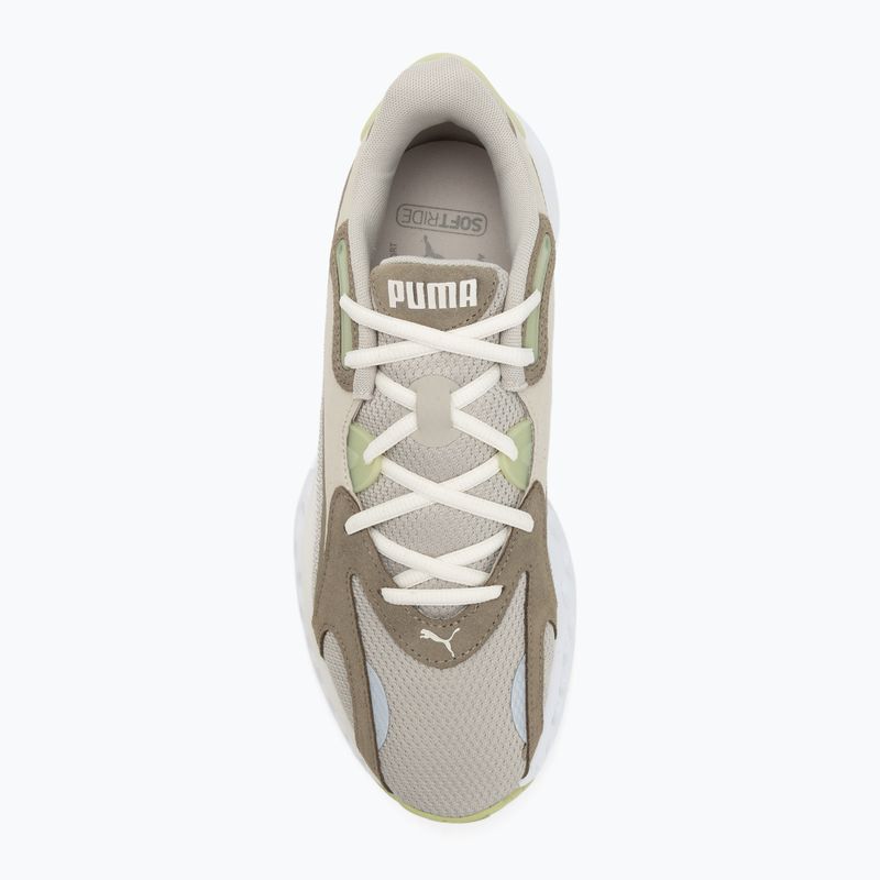 Бігові кросівки PUMA Softride Frequence фісташково-зелені / оксамитовий мох / теплі білі 5