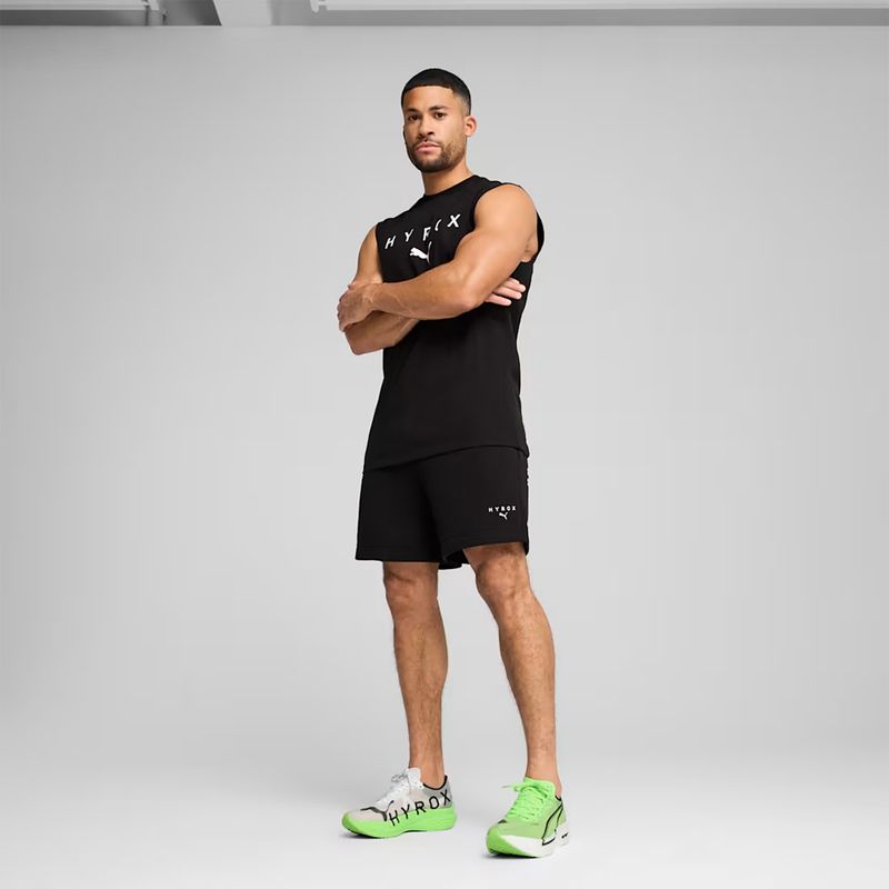 Чоловіча тренувальна майка PUMA x HYROX Cutoff Tank чорна 3