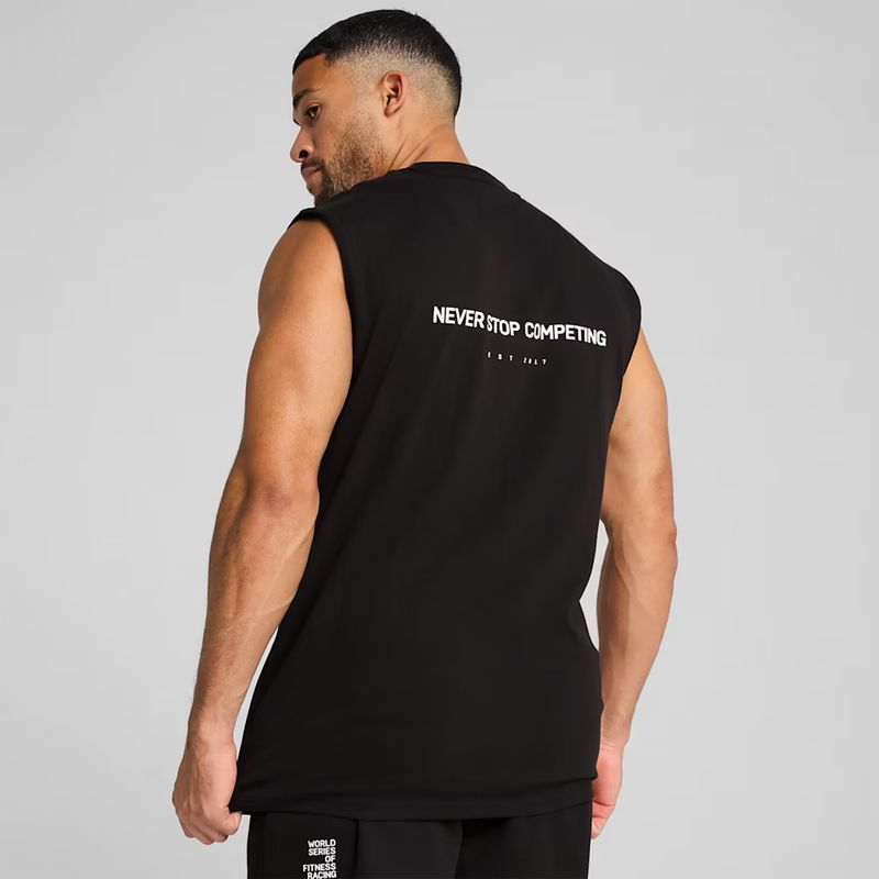 Чоловіча тренувальна майка PUMA x HYROX Cutoff Tank чорна 4