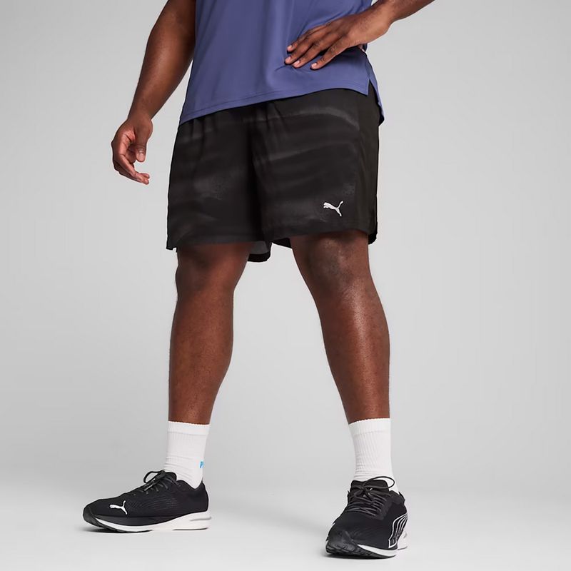 Шорти для бігу чоловічі PUMA Run Velocity AOP 7" puma black 4